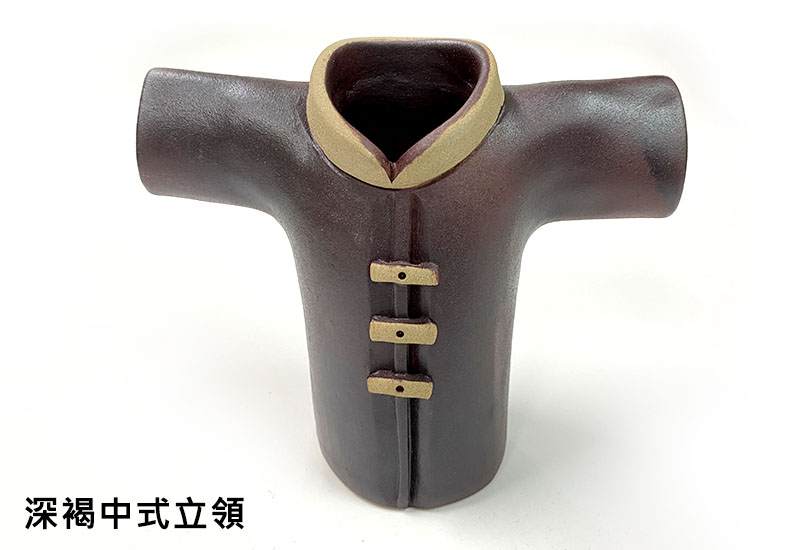 客家服飾筆筒-深褐中式立領